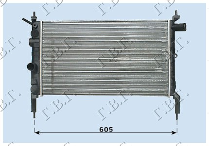 HLADNJAK MOTORA 1.4/1.6 (52.5x31) OPEL ASTRA F 1995-1998 (T92)