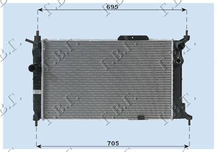 HLADNJAK MOTORA 1.4/1.6 (+/-AC) (585x349x32) OPEL ASTRA F 1995-1998 (T92)