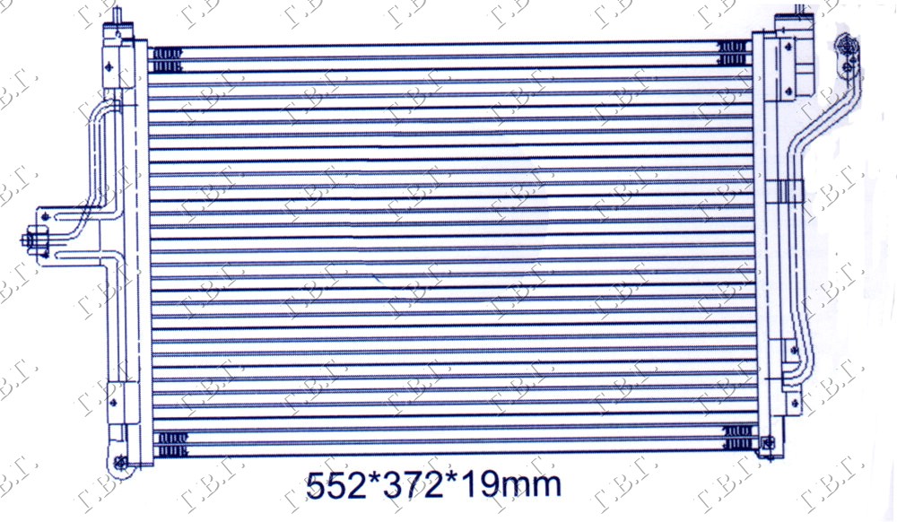 HLADNJAK KLIME (520x350x16) OPEL ASTRA F 1995-1998 (T92)