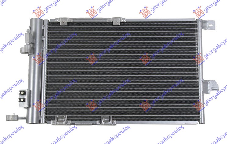 HLADNJAK KLIME KOMPLET (MAN/AUTO) -2002 (540x382x16) (CREVO - FILTER ISTA STRANA) OPEL ASTRA G 1998-2004 (T98/F35)