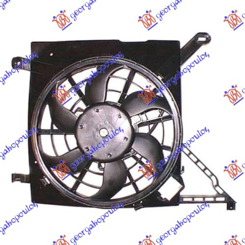 VENTILATOR KOMPLET (DIZEL) (+AC) (3 PIN) OPEL ZAFIRA 1999-2005 (T98)