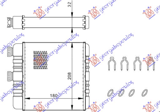 GREJAC KABINE (205x155x32) OPEL ZAFIRA TOURER 2011-2016 (P12)