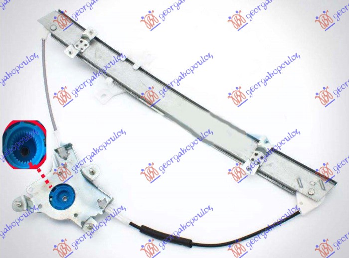 PODIZAC PREDNJEG PROZORA ELEKTRICNI (BEZ MOTORA) NOSAC MOTORA VISE OD 3 ZUBA (O) DAEWOO LANOS L/B 1997-2008 (KLAT)