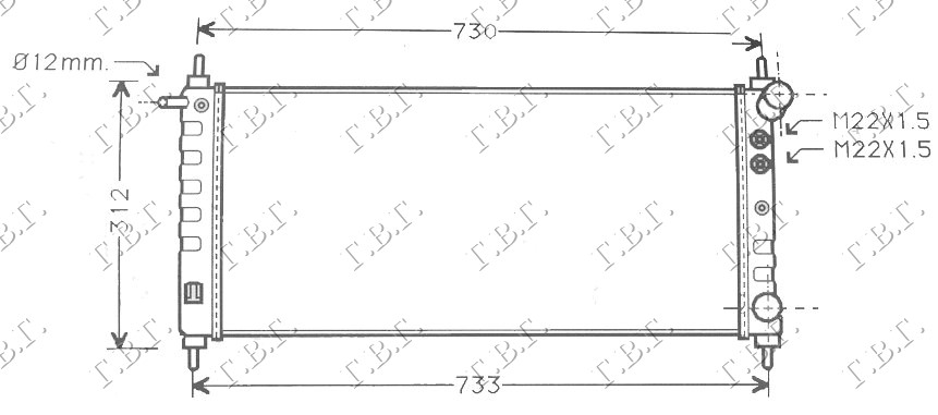 HLADNJAK MOTORA 1.0/1.2 (+AC) (68x28.5) 97- OPEL CORSA B 1997-2000 (S93)