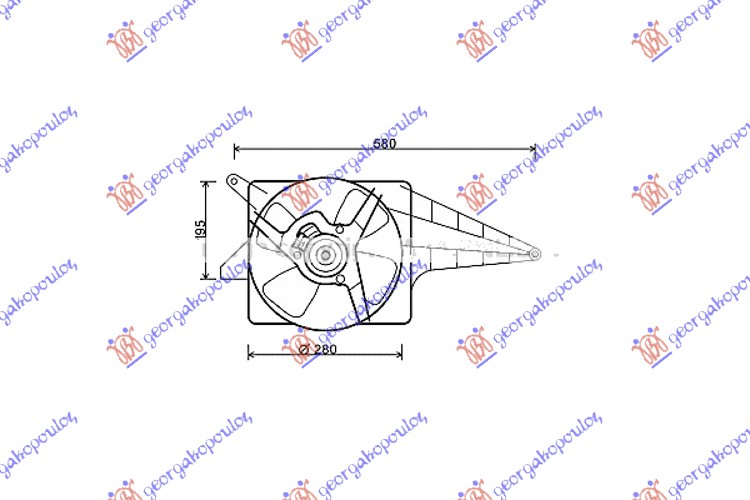 VENTILATOR (1.0/1.2cc) (-AC) OPEL CORSA B 1997-2000 (S93)
