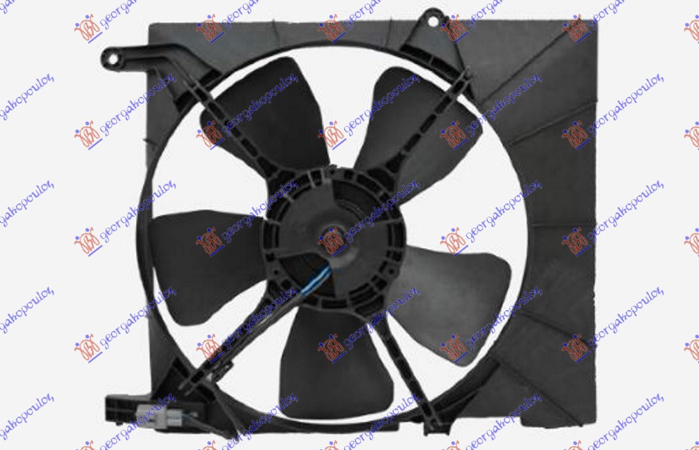 VENTILATOR KOMPLET (ZA HLADNJAKE 049506310/320) DAEWOO KALOS-AVEO SDN-L/B 2002-2005 (KLAS)