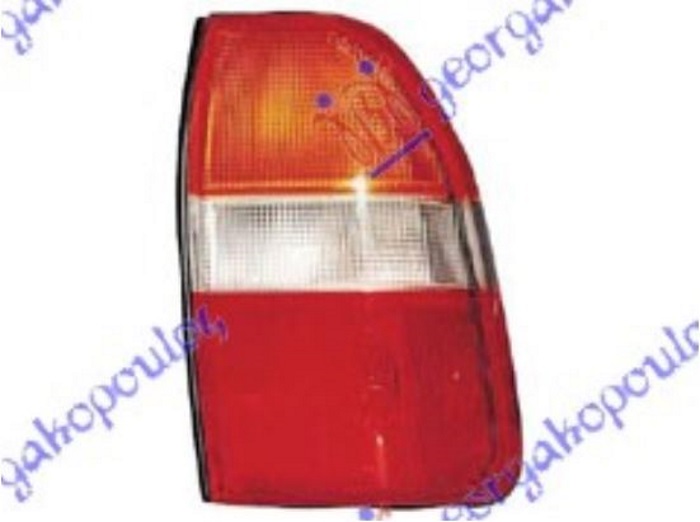 STOP LAMPA KOMPLET (ZUTI MIGAVAC) (TAJLAND) MITSUBISHI P/U L200 1997-1999 (K7T/K6T/K5T)