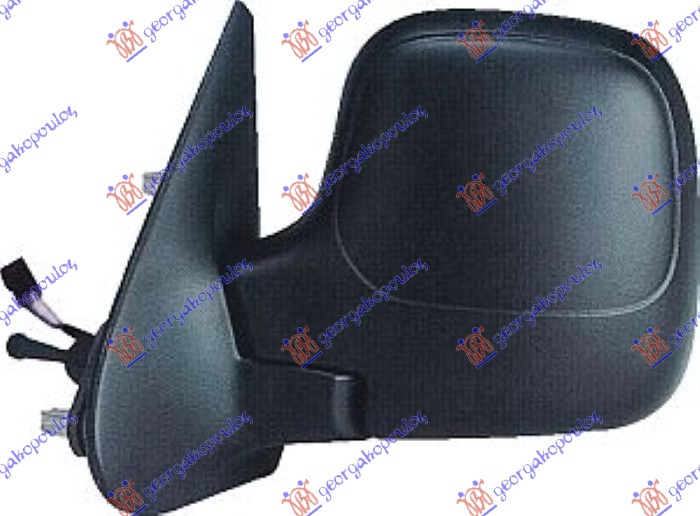 RETROVIZOR MEHANICKI SA SAJLOM SA GREJACEM PM (2 PIN) (KONVEKSNO STAKLO) PEUGEOT PARTNER 2002-2008 (5/G)