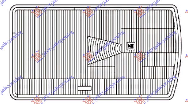 STAKLO FARA (CETVRTASTO SOCIVO) MERCEDES E CLASS  1976-1982 (W123)