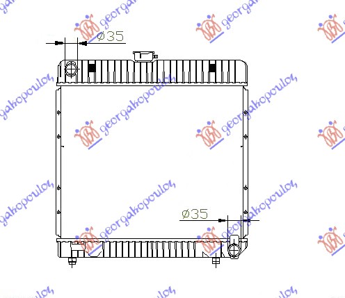 HLADNJAK MOTORA BENZIN/DIZEL (MAN) (42x50) MERCEDES E CLASS  1976-1982 (W123)