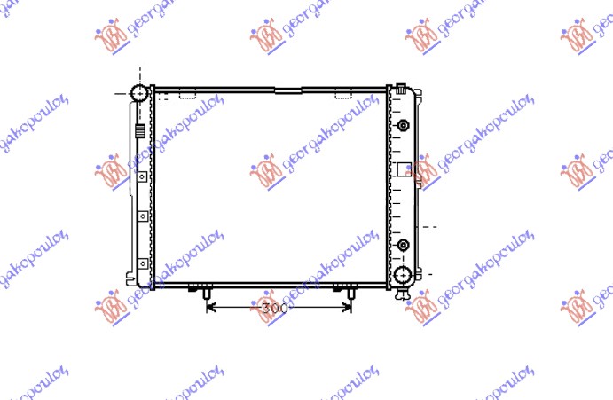 HLADNJAK MOTORA ZA SVE MODELE DIZEL (MAN/AUTO) (+/-AC) (53x49) MERCEDES E CLASS 1993-1995 (W124)