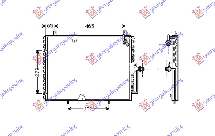 HLADNJAK KLIME 2.0/2.3i (538x435) MERCEDES E CLASS 1985-1992 (W124)