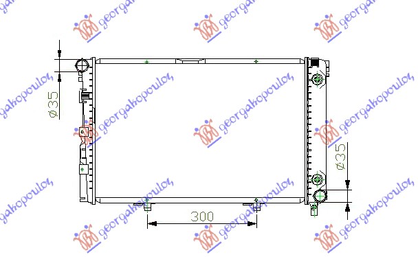 HLADNJAK MOTORA 2.0 BENZIN/DIZEL (MAN) (+AC) (574x368x32) MERCEDES 190E  1984-1993 (W201)
