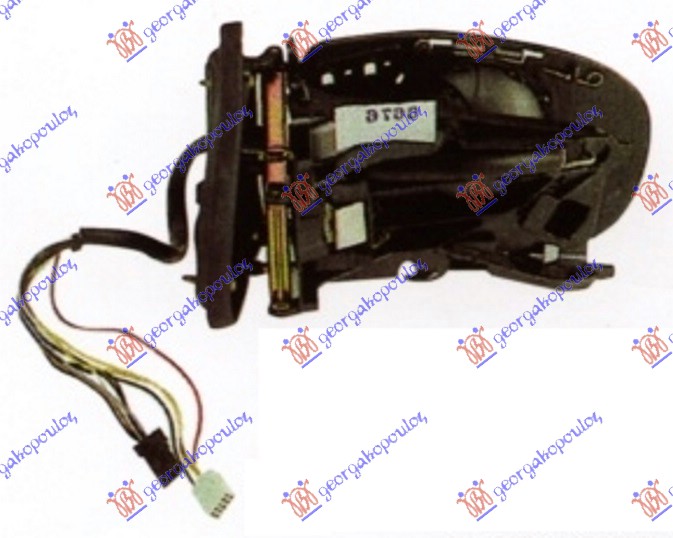 RETROVIZOR (BEZ POKLOPCA) ELEKTRICNI SA GREJACEM (MEMORIJA) (ASFERICNO STAKLO) MERCEDES C CLASS SDN/S.W. 2000-2003 (W203)