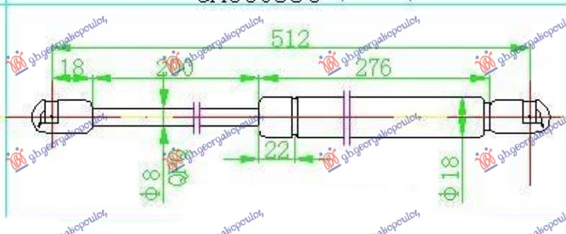 AMORTIZER GEPEK VRATA KARAVAN (512L-470N) MERCEDES C CLASS SDN/S.W. 2000-2003 (W203)