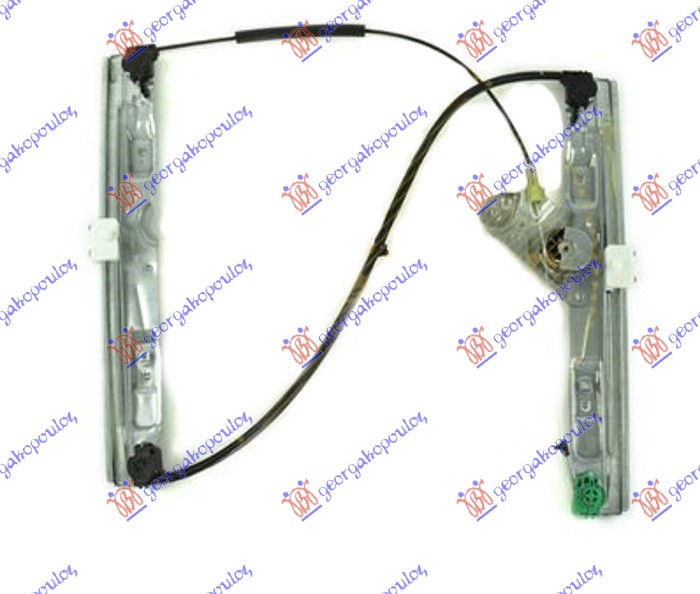PODIZAC PREDNJEG PROZORA ELEKTRICNI (BEZ MOTORA) 3 VRATA (A KVALITET) PEUGEOT 308 I 2008-2013 (4B/4A/4C)