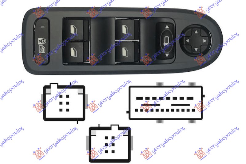 PREKIDAC U PREDNJIM VRATIMA (26 PIN) PEUGEOT 308 I 2008-2013 (4B/4A/4C)
