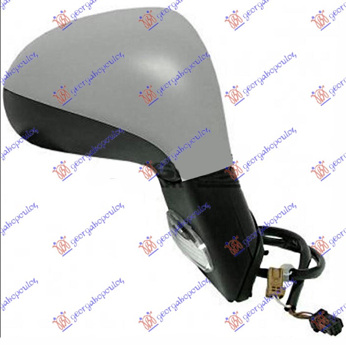 RETROVIZOR ELEKTRICNI SA GREJACEM PM (ELEKTRO-SKLOPIV) (MIGAVAC) (KONVEKSNO STAKLO) PEUGEOT 308 I 2008-2013 (4B/4A/4C)
