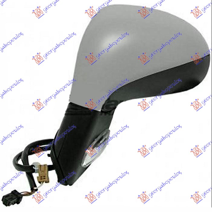 RETROVIZOR ELEKTRICNI SA GREJACEM PM (ELEKTRO-SKLOPIV) (MIGAVAC) (KONVEKSNO STAKLO) PEUGEOT 308 I 2008-2013 (4B/4A/4C)