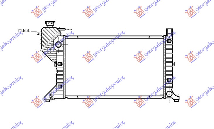 HLADNJAK MOTORA (+AC) (68x40) -00 MERCEDES SPRINTER 208-416 1995-2006 (W901/W905)
