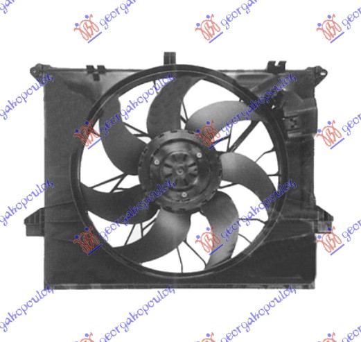VENTILATOR KOMPLET (BENZIN/DIZEL) (480mm) (600W) MERCEDES ML 2005-2011 (W164)