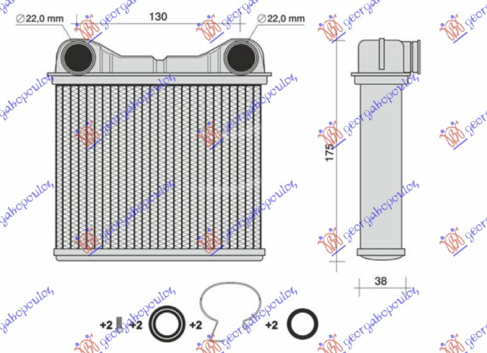 GREJAC KABINE ZADNJI (131x166x32) MERCEDES ML 2005-2011 (W164)