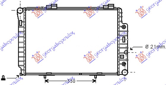 HLADNJAK MOTORA 2.0/2.3 BENZIN &SLK KOMPRESSOR (MAN/AUTO) (+AC) (61x42) MERCEDES E CLASS 1996-1999 (W210)