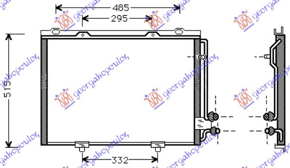 HLADNJAK KLIME ZA SVE MODELE BENZIN/DIZEL (570x48x20) MERCEDES E CLASS 1996-1999 (W210)