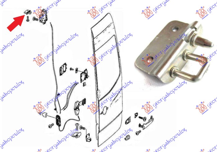 SARKA GEPEK VRATA GORNJA MERCEDES SPRINTER 208/408 2006-2013 (W906)