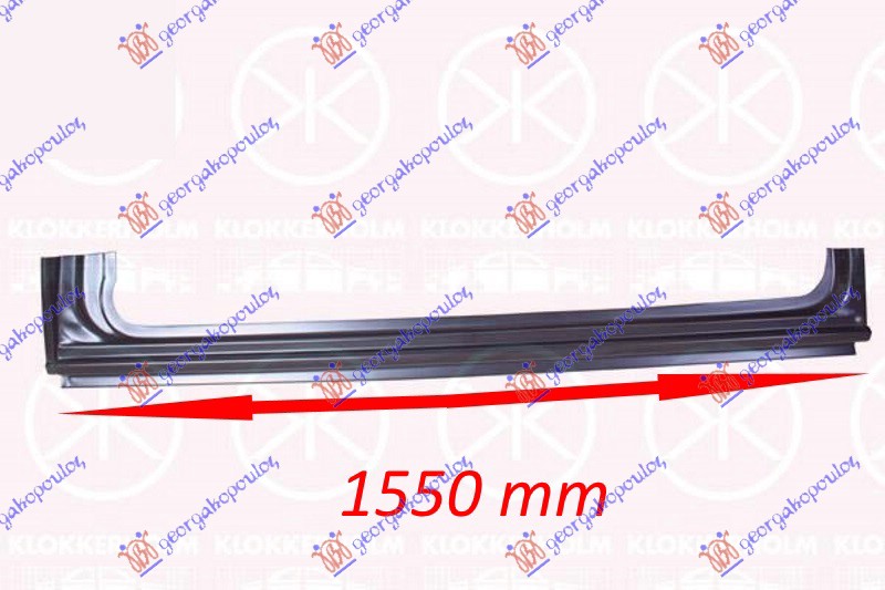 SAJTNA KLIZNIH VRATA (SA STUBOM) (1550mm) MERCEDES SPRINTER 208/408 2006-2013 (W906)