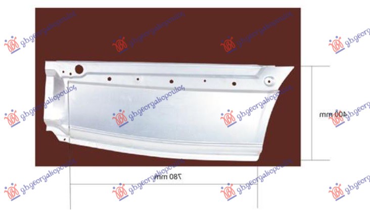 KRAJ ZADNJEG BLATOBRANA (ZADNJI DEO) (4300mm) VW CRAFTER 2006-2017 (2E/2F)