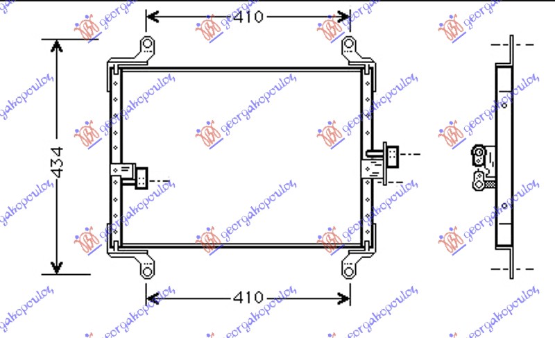 HLADNJAK KLIME BENZIN/DIZEL (510x340x16) PEUGEOT BOXER I 1994-2002 (230L/230P)