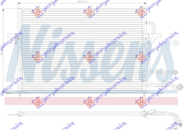 HLADNJAK KLIME BENZIN/DIZEL (505x415) FORD MONDEO 1993-1996 (UDS/UNS/BNP/GBP)