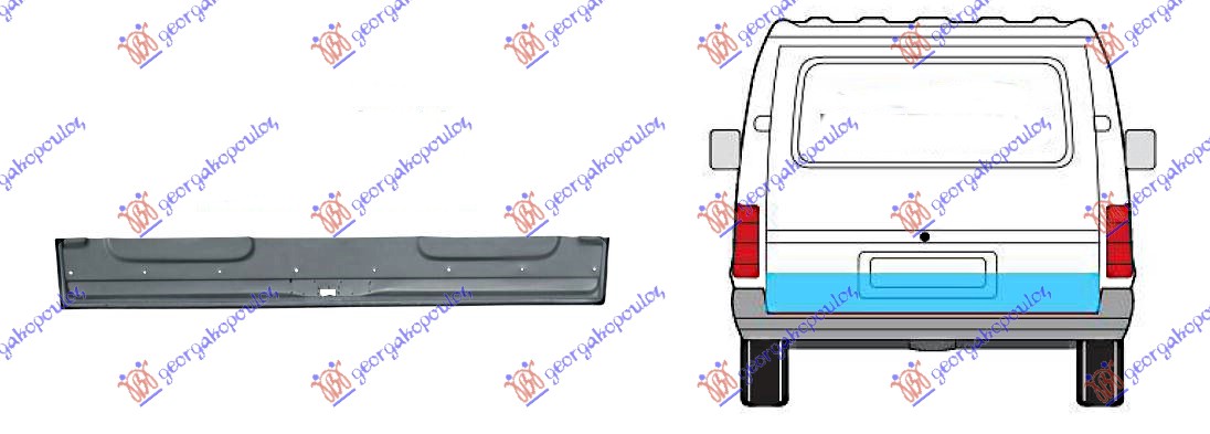 OPLATA GEPEK VRATA UNUTRASNJA (JEDNA VRATA) FORD TRANSIT 1987-1991 (T)