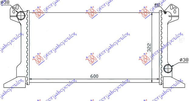HLADNJAK MOTORA 2.0 BENZIN / 2.5cc DIZEL (60x33.5) FORD TRANSIT 1992-1995 (E)