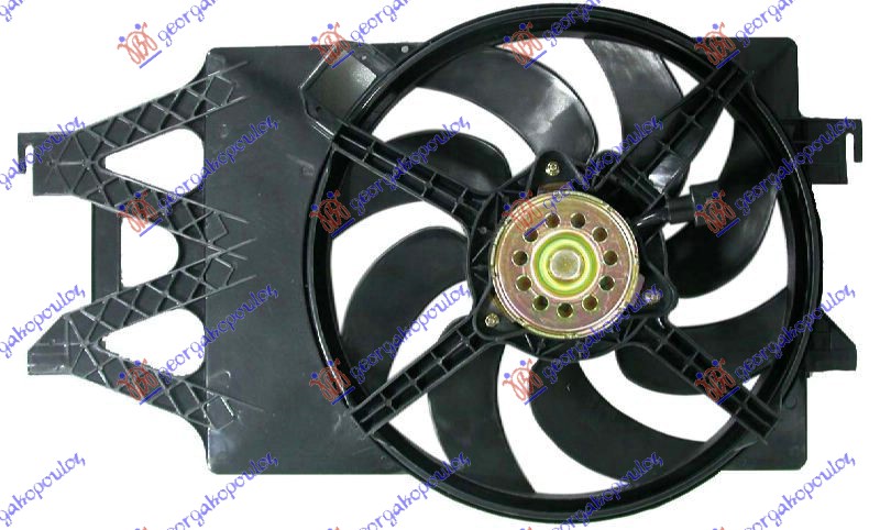 VENTILATOR HLADNJAKA KOMPLET (BENZIN/DIZEL) (-AC) FORD TRANSIT 1995-2000 (E)