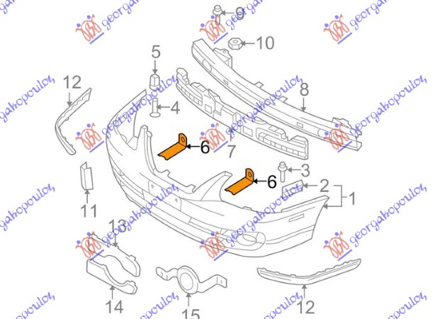 NOSAC PREDNJEG BRANIKA BOCNI (ORIGINALNI) HYUNDAI ELANTRA 2004-2007 (HD)