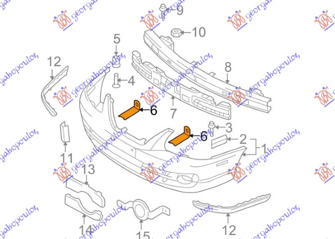 NOSAC PREDNJEG BRANIKA BOCNI (ORIGINALNI) HYUNDAI ELANTRA 2004-2007 (HD)