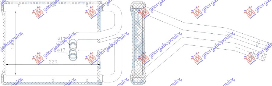 GREJAC KABINE (220x150x20) (TIP DOOWON) HYUNDAI TUCSON I 2004-2010 (JM)