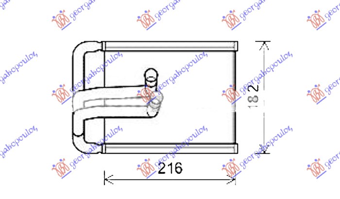 GREJAC KABINE (215x145x26) (TIP HELLA) (NRF) HYUNDAI TUCSON I 2004-2010 (JM)