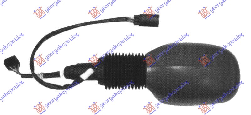 RETROVIZOR ELEKTRICNI SA GREJACEM PM (A KVALITET) (KONVEKSNO STAKLO) FORD KA 1997-2008 (RB)