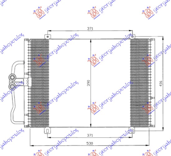 HLADNJAK KLIME BENZIN/DIZEL (520x390) RENAULT MEGANE SDN 1996-1998 (LM0/LM1)