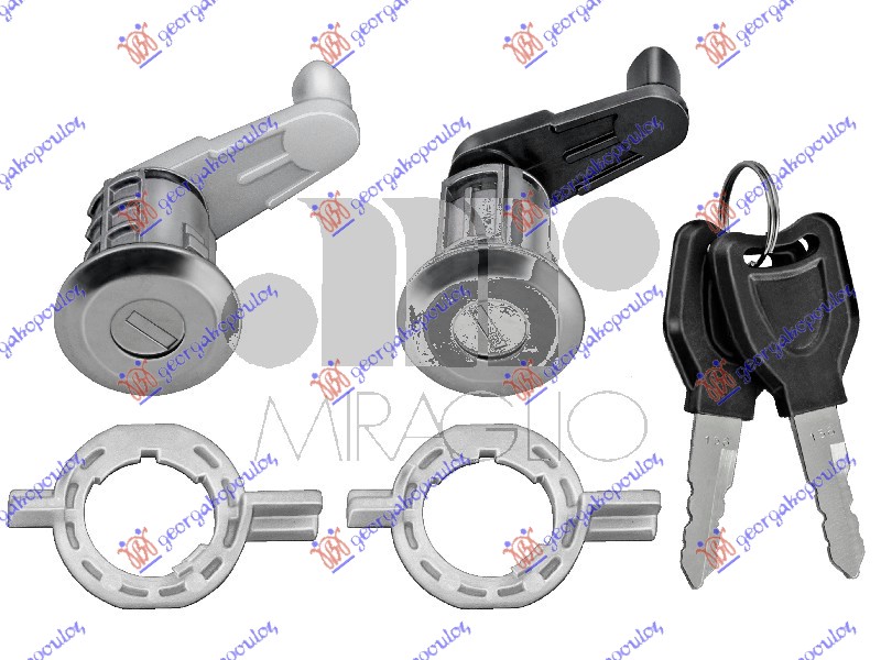 CILINDAR BRAVE PREDNJIH VRATA (SA KLJUCEVIMA) (SET 2 KOM) RENAULT MEGANE SDN 1996-1998 (LM0/LM1)
