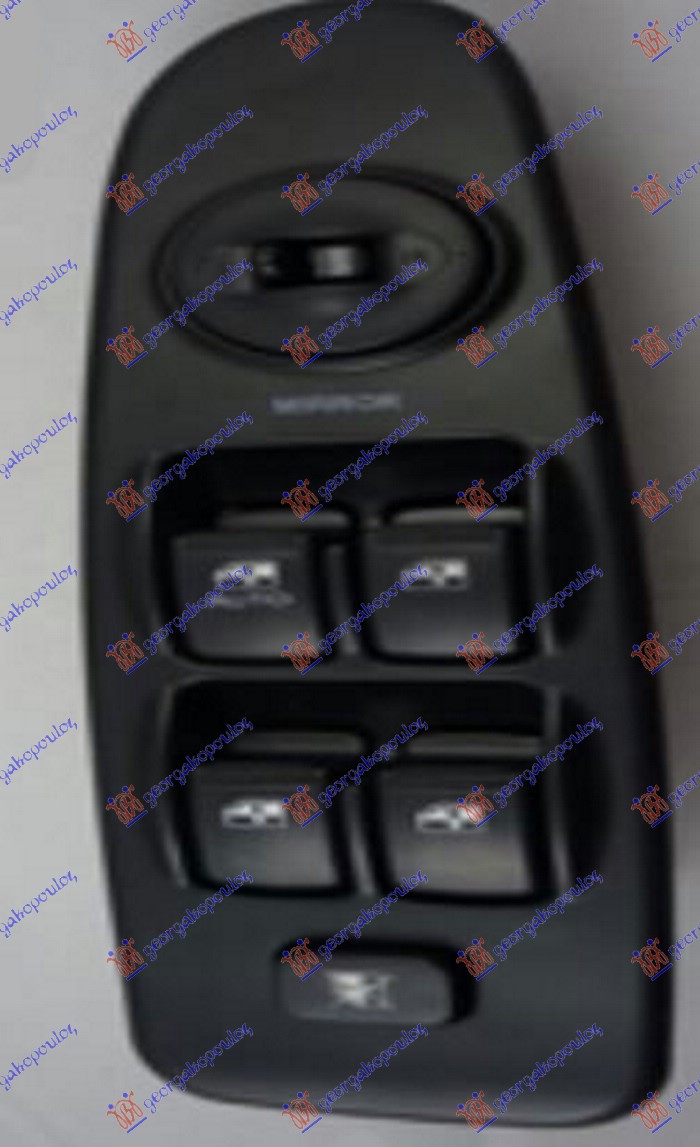 PREKIDAC U PREDNJIM VRATIM (4 TASTERA) (22 PIN) (NE ODGOVARA ZA GT) HYUNDAI ELANTRA 2000-2004 (XD)