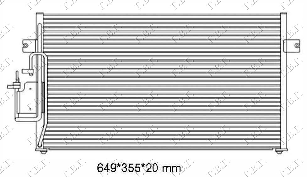 HLADNJAK KLIME BENZIN/DIZEL (605x350) HYUNDAI LANTRA J2 1998-1999 (J-2)
