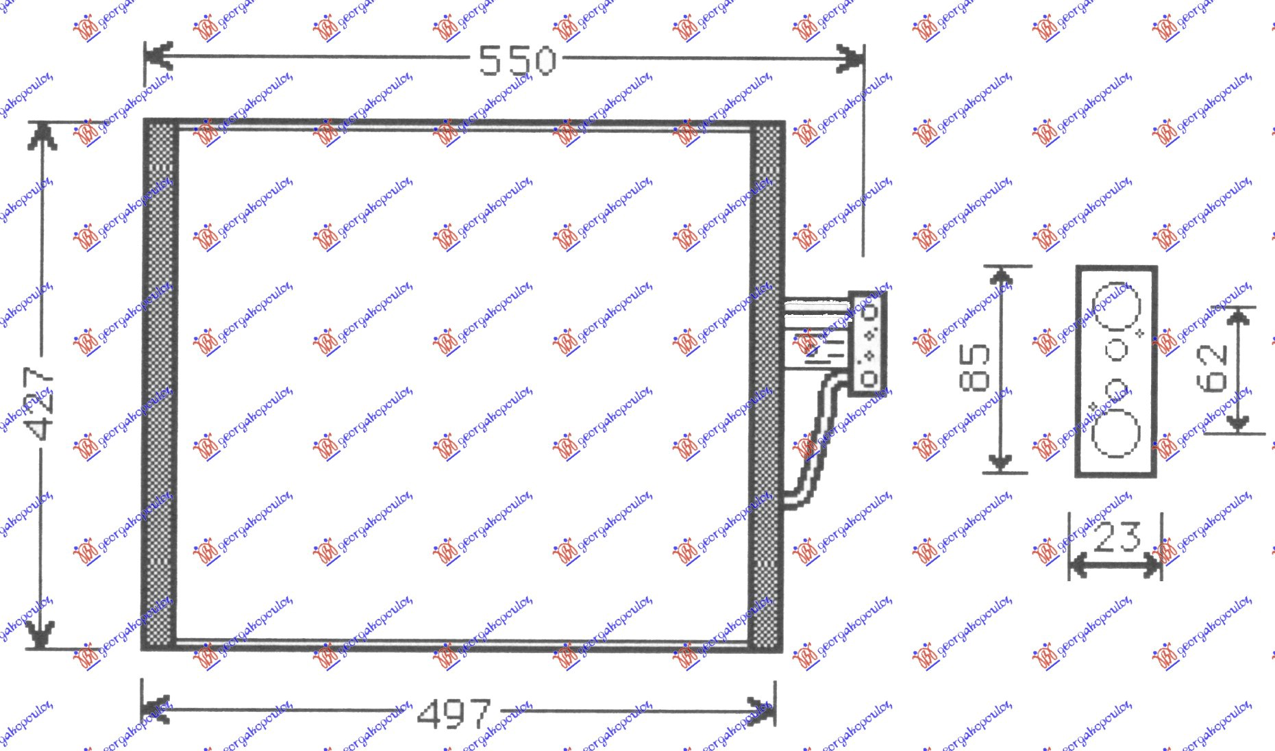 HLADNJAK KLIME BENZIN/DIZEL (470x432) BMW SERIES 5 1996-2002 (E39)