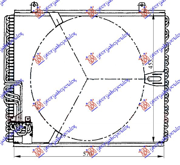 HLADNJAK KLIME BENZIN/DIZEL (570x453x30) BMW SERIES 5 1988-1995 (E34)