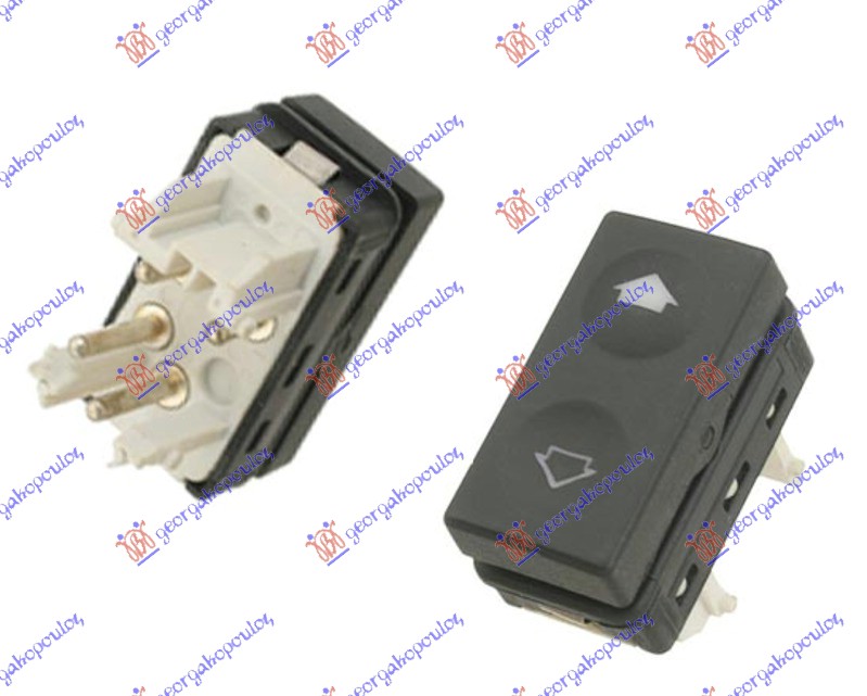 PREKIDAC U PREDNJIM/ZADNJIM VRATIMA (L=D) -1993 (4 PIN) BMW SERIES 3 COUPE/CABRIO 1990-1998 (E36)