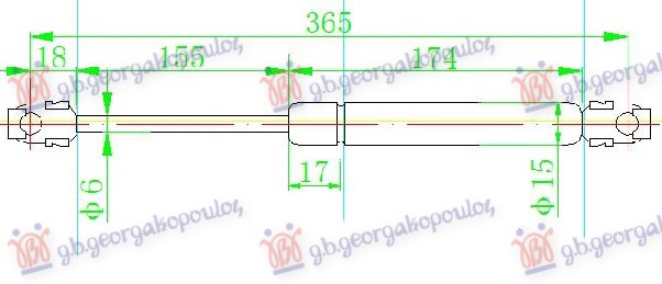 AMORTIZER HAUBE (365L-320N) BMW SERIES 3 SDN 1990-1998 (E36)