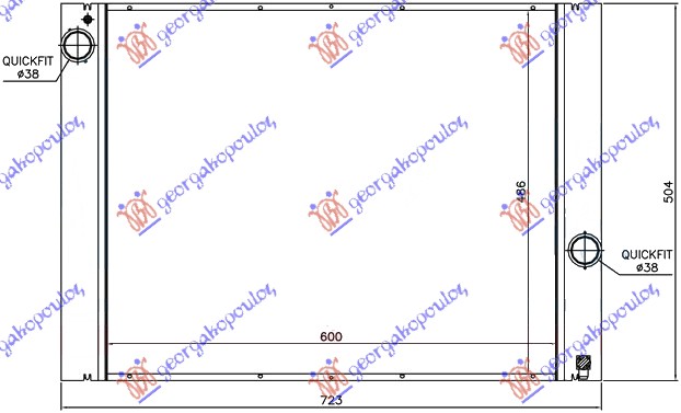 HLADNJAK MOTORA ZA SVE MODELE BENZIN (MANUELNI) (620x490) (MAHLE PREMIUM LINE) BMW SERIES 6 COUPE/CABRIO 2004-2011 (E63/E64)